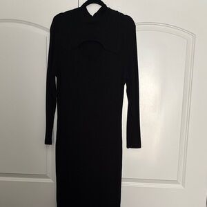 Elegant Black Long Sleeve Dress